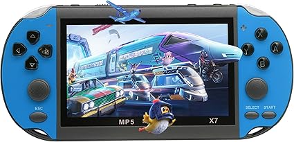 Handheld Game Consoles Built in Free Games 8GB RAM 4.3 Inch Screen Double Rocker,Support TV Output,Music/Movie/Camera Audio and Video MP3,MP4, MP5, Birthday Gift for Kids