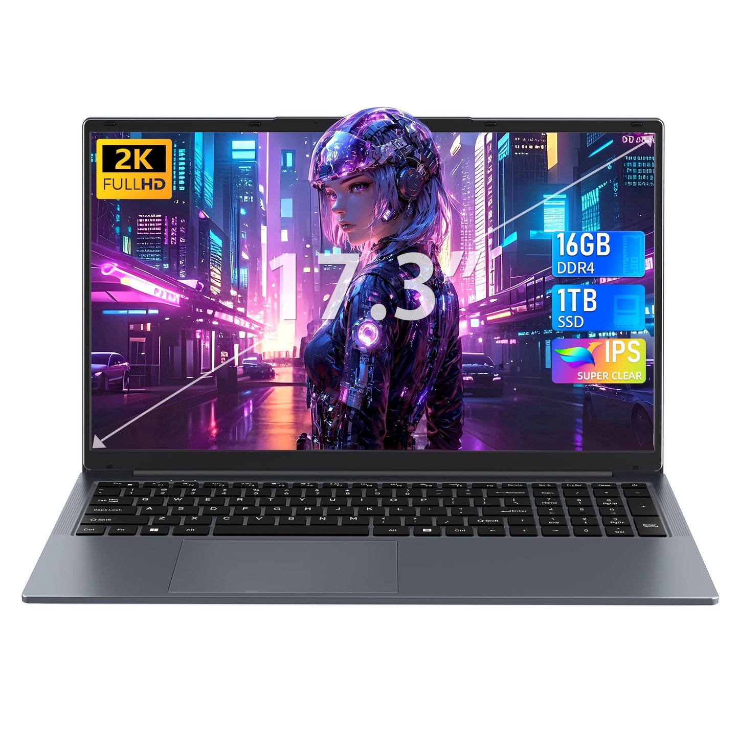 17.3-inch Business Laptop PC, in tel N150 CPU(Up to 3.6GHz) 16GB RAM 512 GB NVMe SSD,FHD IPS Large Screen,Win11 Pro,Backlit Keyboard,6000mAh Battery, HDMI, USB 3.0, Type-C, Wi-Fi（副本）