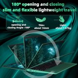 16" Green Laptop, Celeron N5105 CPU, DDR4 16GB RAM 1T SSD, FHD IPS Display, Backlit KB,Fingerprint Unlock, USB 3.0, HDMI, WiFi/BT, Perfect for Work, Study and Play!