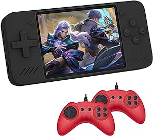 Retro Handheld Game Console Gifts for Kids and Adults, Built in 600 Classic FC Video Games, 3.5-Inch 5000mAh Rechargeable Portable Mini Game Player with 2 Gamepads, Support TV Out & Two Players