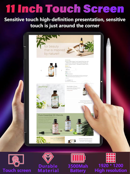 11" Gray 2-in-1 Convertible Touchscreen Laptop, FHD (1920x1200) IPS Display, in tel N100 Processor, 16GB RAM 512GB SSD, Facial Recognition, Backlit KB, USB-C,Win 11 Pro for Students & Travel