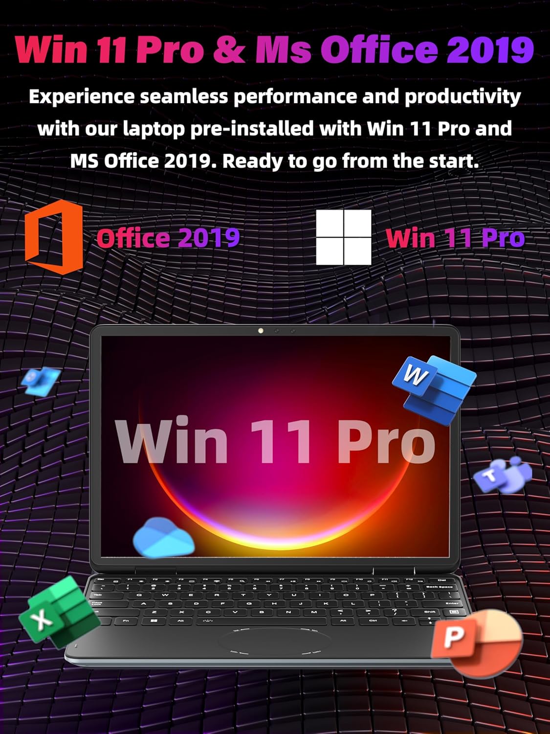 11" Gray 2-in-1 Convertible Touchscreen Laptop, FHD (1920x1200) IPS Display, in tel N100 Processor, 16GB RAM 512GB SSD, Facial Recognition, Backlit KB, USB-C,Win 11 Pro for Students & Travel