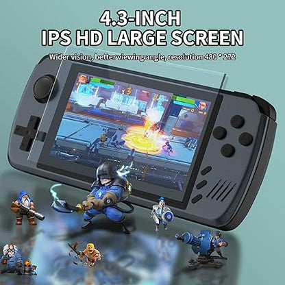 Open Source Handheld Game Console - 4.3 Inch IPS HD Retro Game Console with ATM7051 Quad Core ARM CORTEX-A9 CPU, Classic Video Games, Multi-Emulator Support, HD Output, and TF Card Expansion