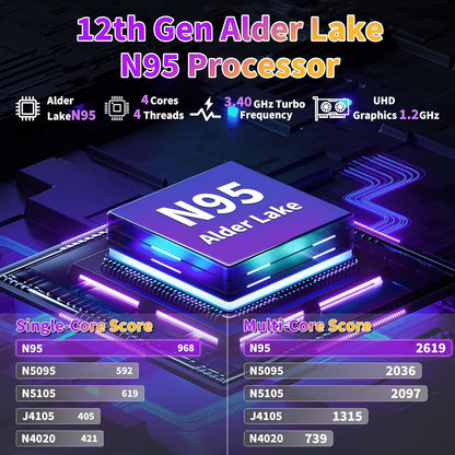 Rumtuk 16 inch Purple Laptop, LPDDR4 16G RAM, 512GB NVMe SSD, 2K FHD IPS, Win 11 Pro/Office 2019, Celeron N95 CPU , Color Backlit KB, Finger Print, USB3.0, WIFI, Gaming PC Notebook for Work Study