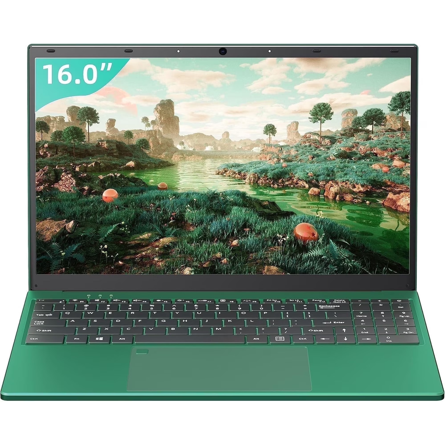 16" Green Laptop, Celeron N5105 CPU, DDR4 16GB RAM 1T SSD, FHD IPS Display, Backlit KB,Fingerprint Unlock, USB 3.0, HDMI, WiFi/BT, Perfect for Work, Study and Play!