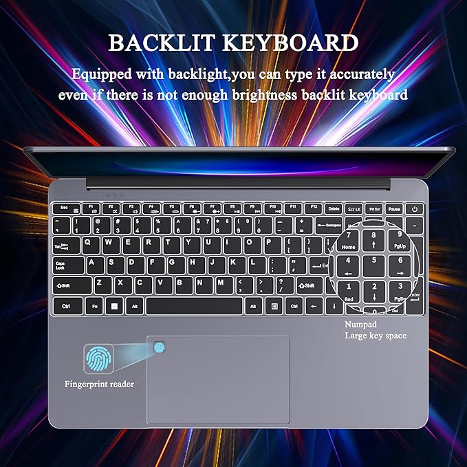 165Hz 2.5K FHD Display Gaming Laptop 15.6-inch Laptop AMD R7 5700U(up to 4.3GHz) with Radeon Graphics Notebook Computer 16GB RAM 1TB NVMe SSD BK Keyboard/Win 11/Office 2019