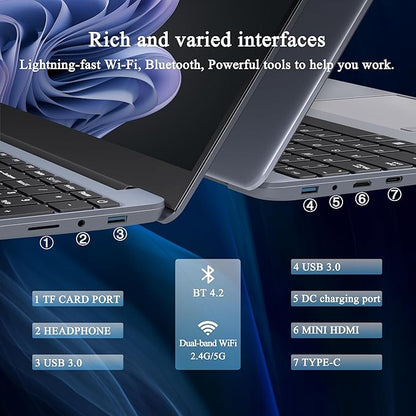 165Hz 2.5K FHD Display Gaming Laptop 15.6-inch Laptop AMD R7 5700U(up to 4.3GHz) with Radeon Graphics Notebook Computer 16GB RAM 1TB NVMe SSD BK Keyboard/Win 11/Office 2019